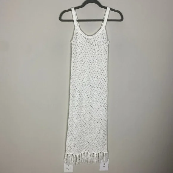 white christmas dresses Ramy Brook Crochet Lauryn Cover-Up Mini Dress – Stealing Underwear main image 1